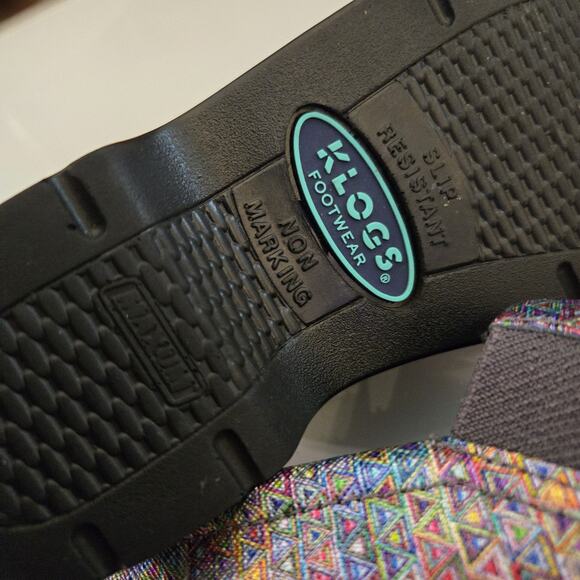 Klogs NAPLES Clog Women’s US 6 Slip On Resistant Shoes Geometric Print Black EUC - Picture 7 of 7